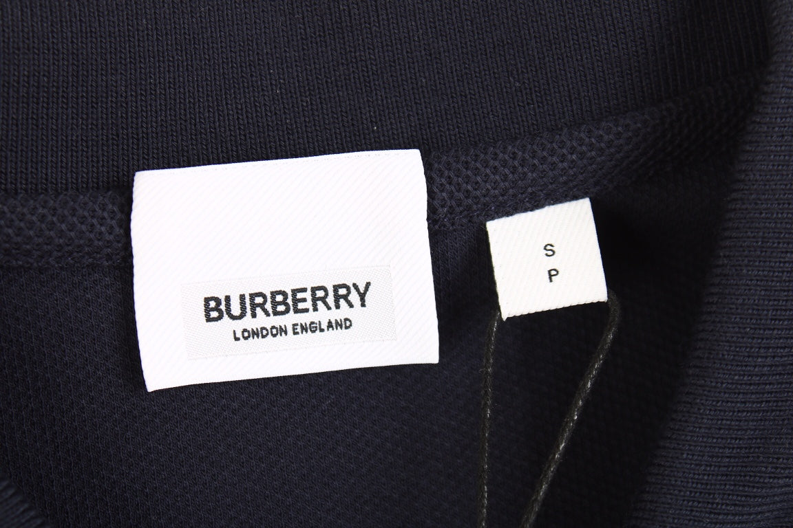 Burberry Polo Shirt with Striped Collar