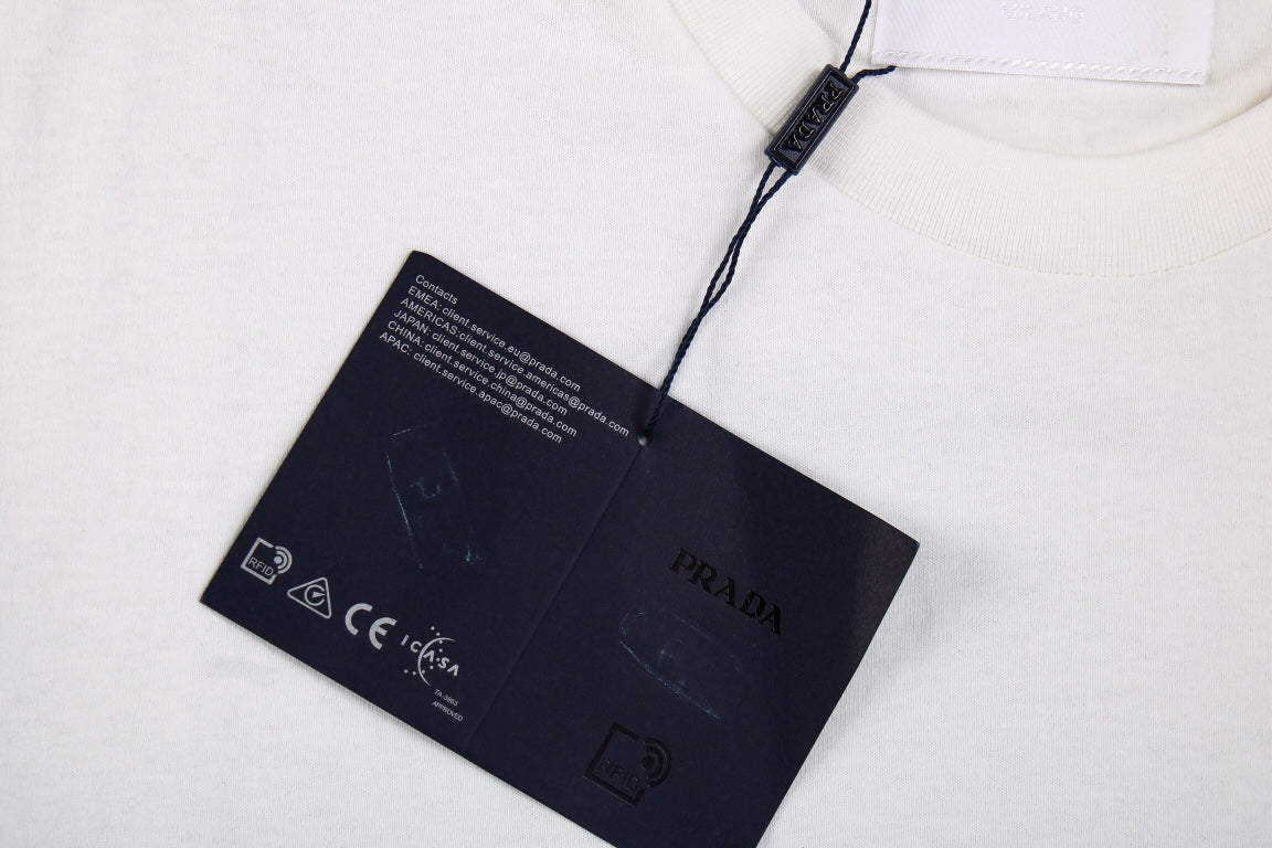 Chic White Prada Milano T-Shirt