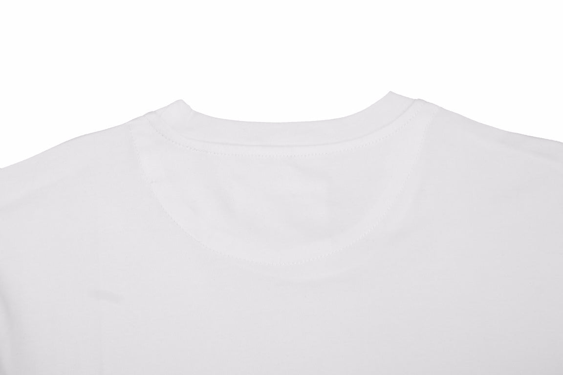 Chic White Prada Logo Tee