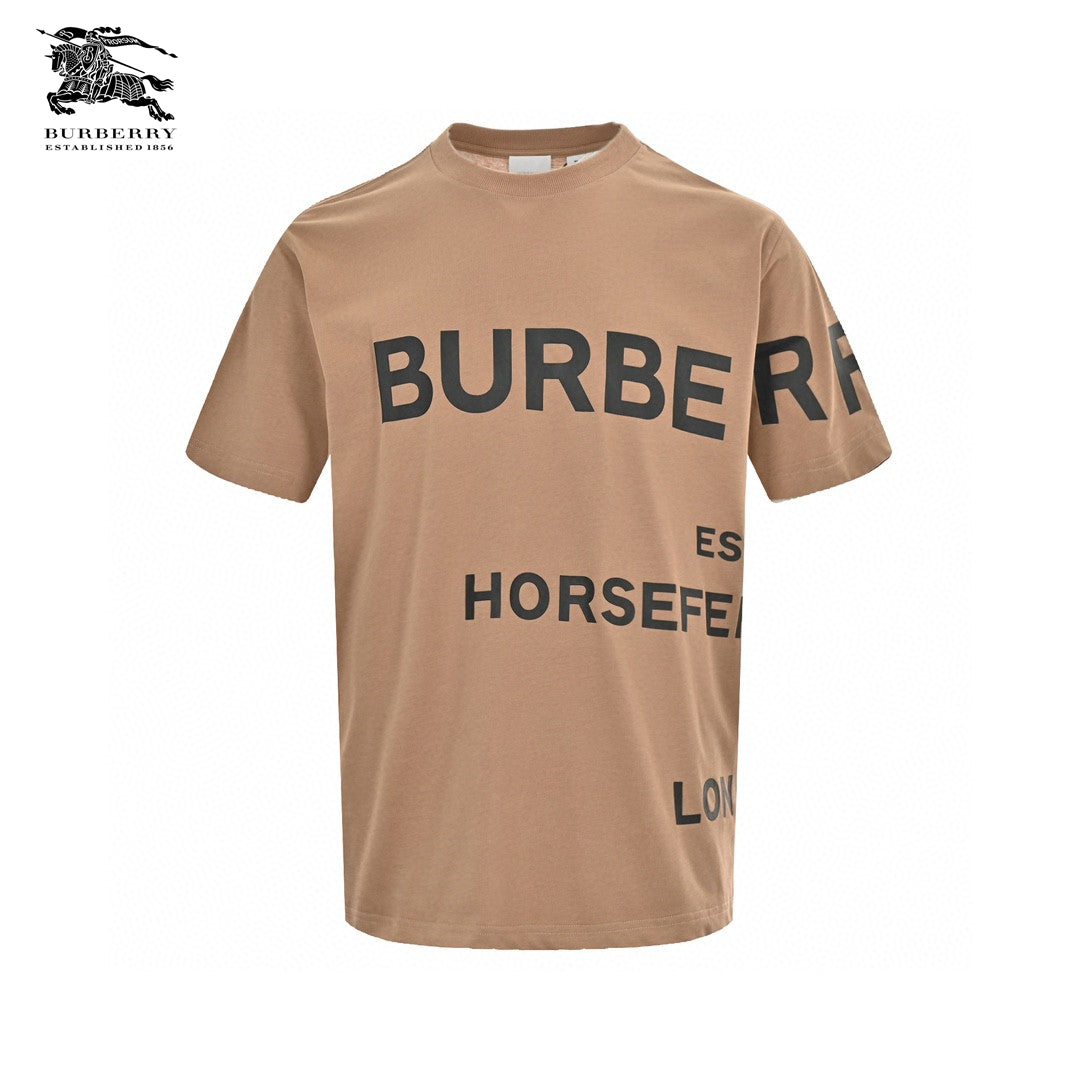 Burberry Beige T-Shirt with Graphic Text