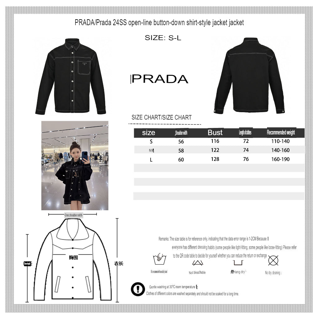 Chic Prada Black Button-Up Shirt for Effortless Elegance