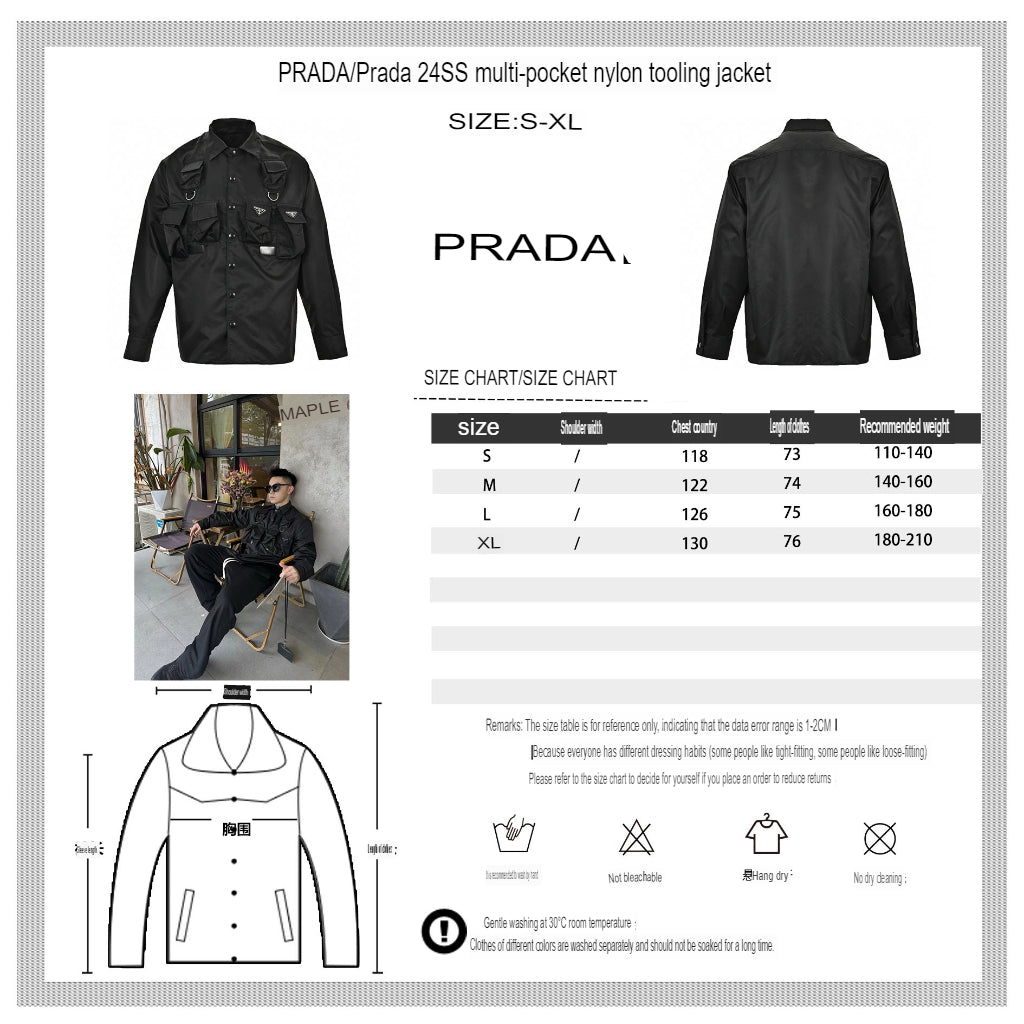 Chic Black Military-Inspired Jacket by Prada