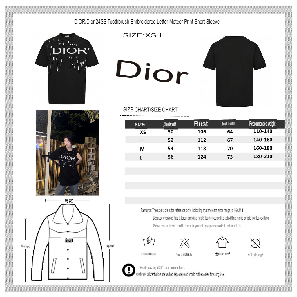 Dior Starry Sky T-Shirt in Black