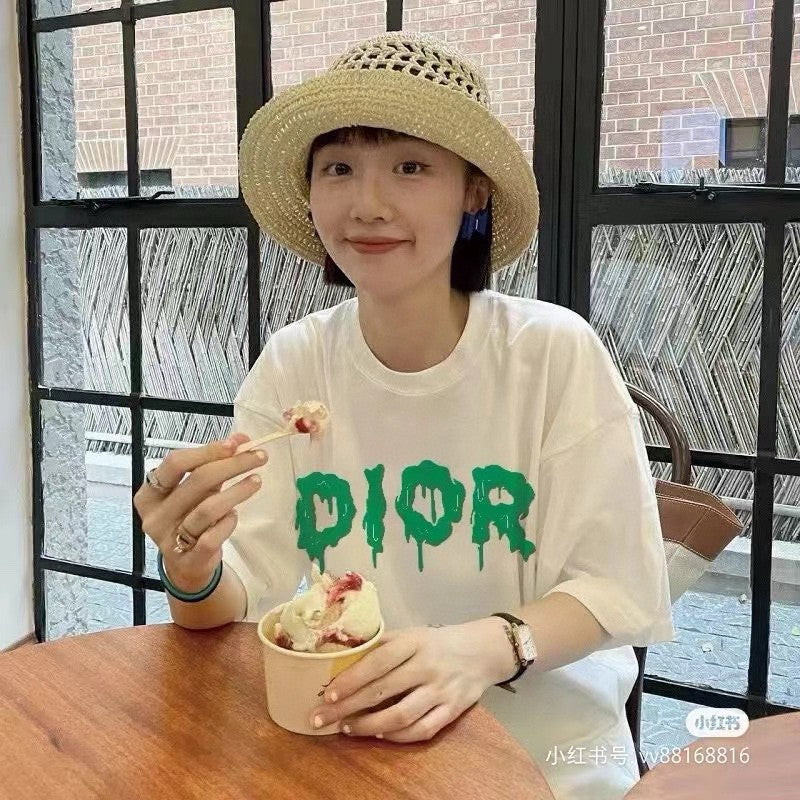 Dior Dripping Logo T-Shirt (White)