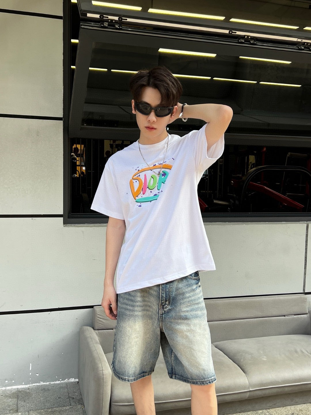 Dior Multicolor Logo White T-Shirt