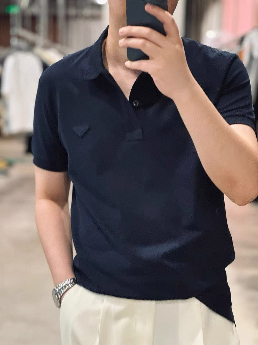 Timeless Navy Polo Shirt by Prada