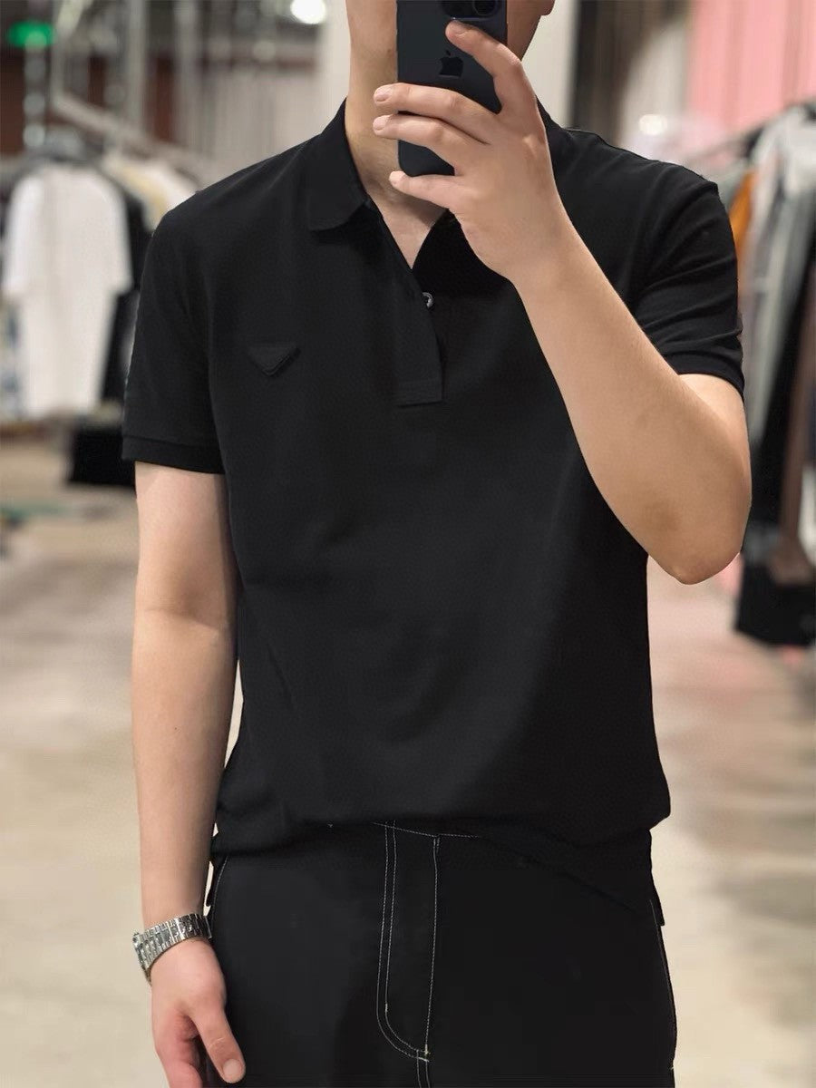 Timeless Prada Black Polo Shirt for Effortless Elegance