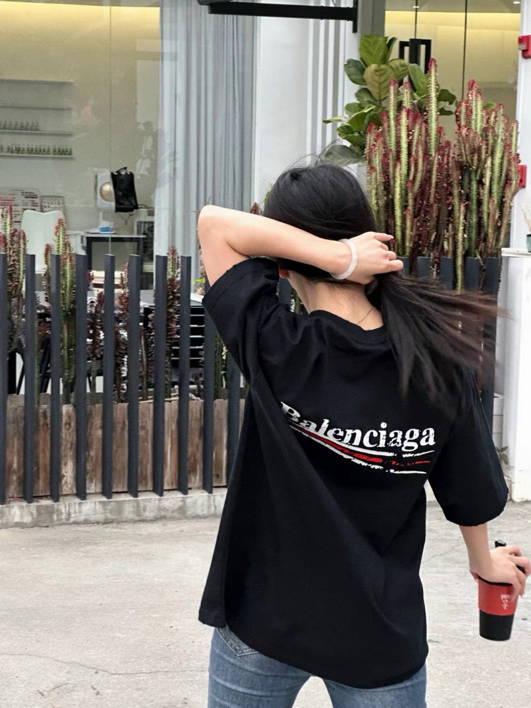 Balenciaga Political Campaign T-Shirt (Black)