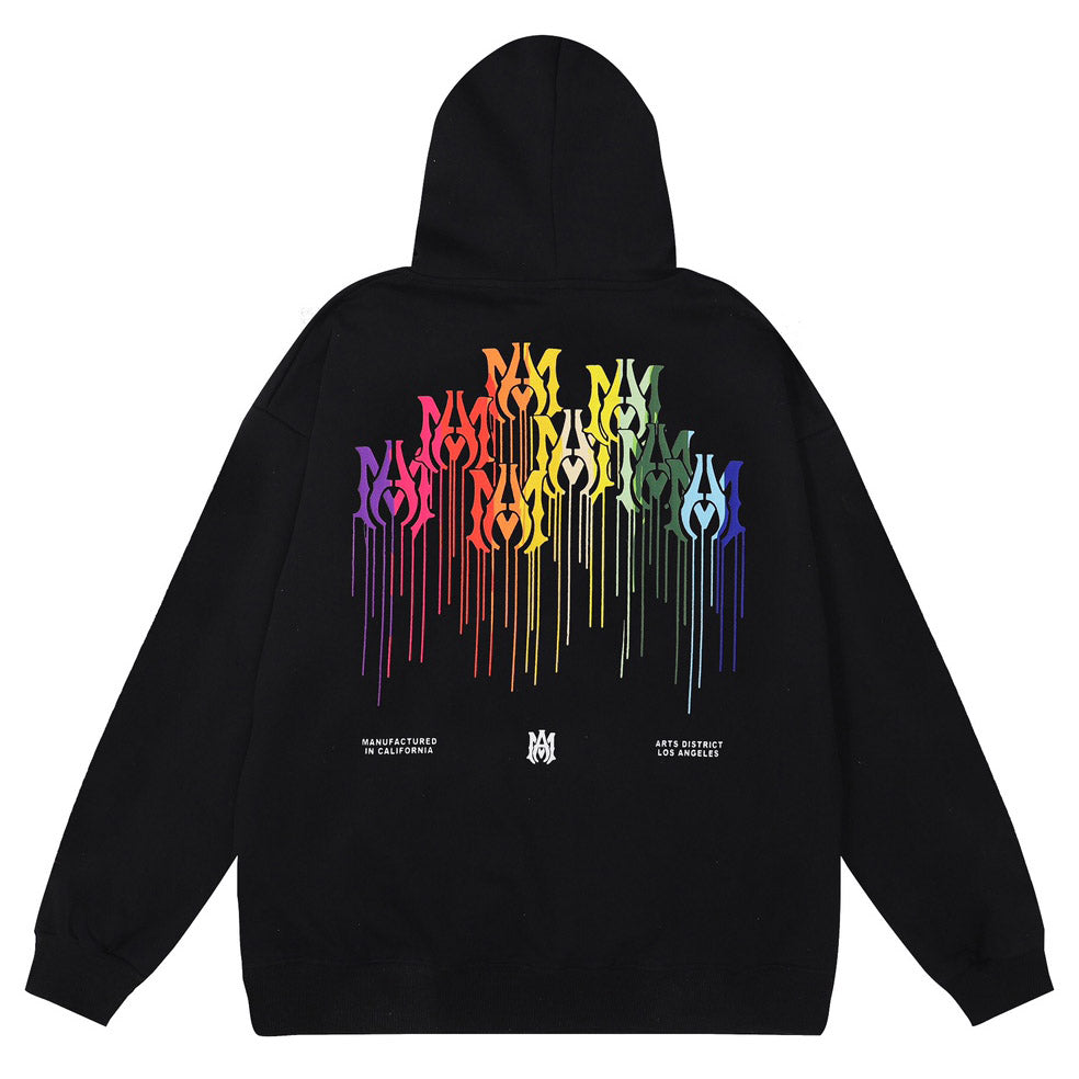 AMIRI Rainbow Logo Print Hoodie