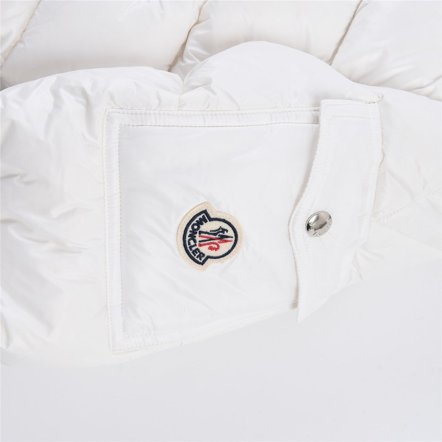 MONCLER White Pavin Down Jacket