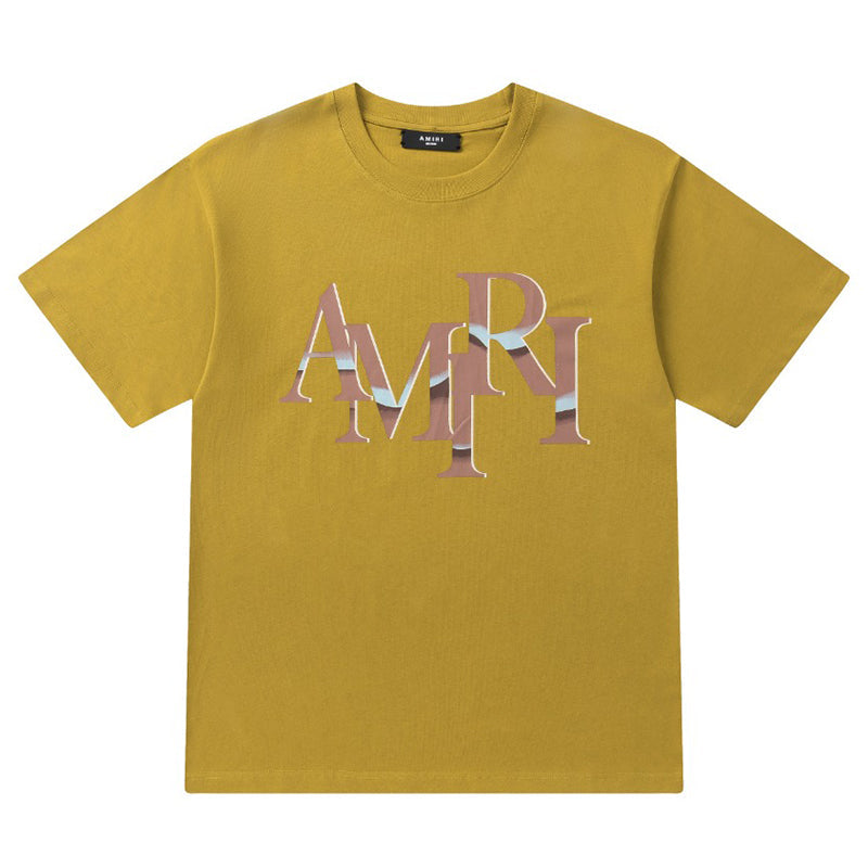 AMlRl Staggered Logo Print Cotton Jersey T-Shirt