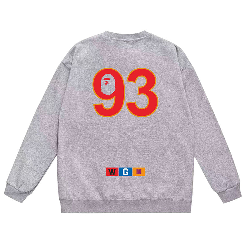 BAPE Ape Head WGM Alphanumeric Print Sweatshirt