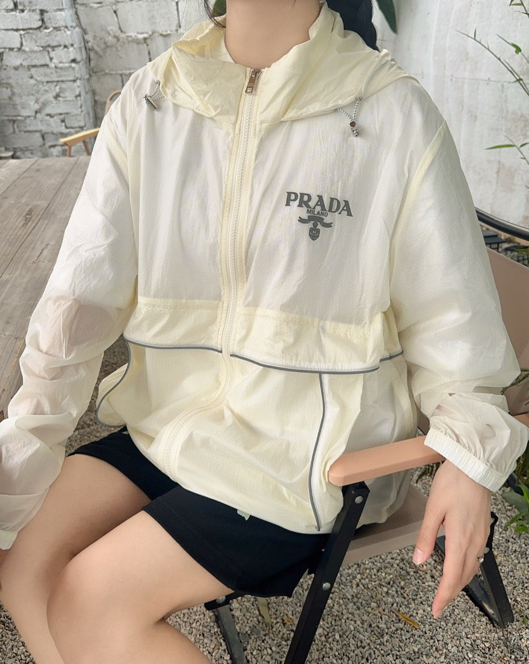 Prada Ultra-Lightweight Hooded Jacket for Effortless Style