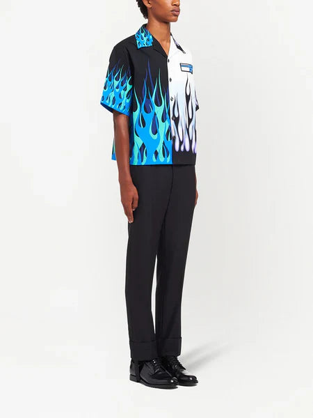 PRADA || Double Match flames Print Shirt