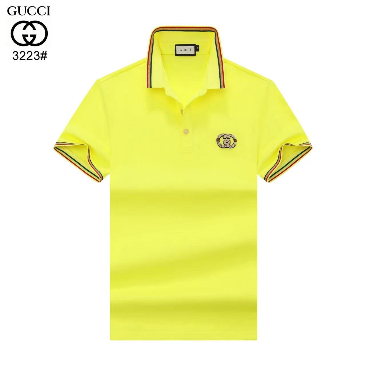 GUCCI || Cotton Polo Shirt With GG Logo