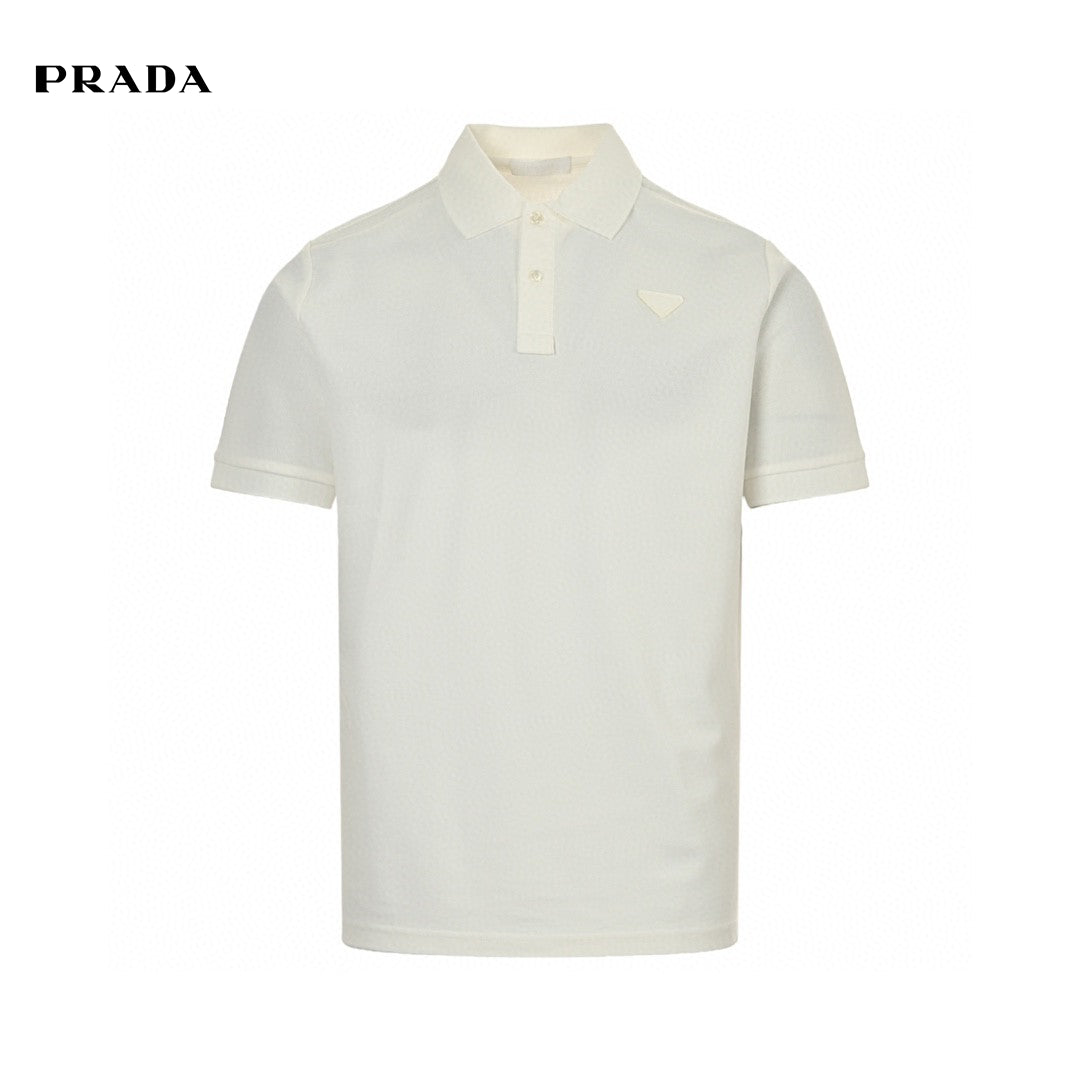 Timeless Elegance: Prada Classic White Polo Shirt