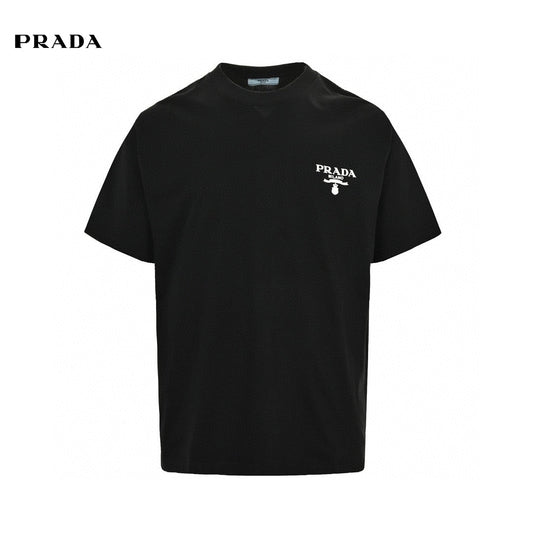 Stylish Prada Milano Logo Black Tee