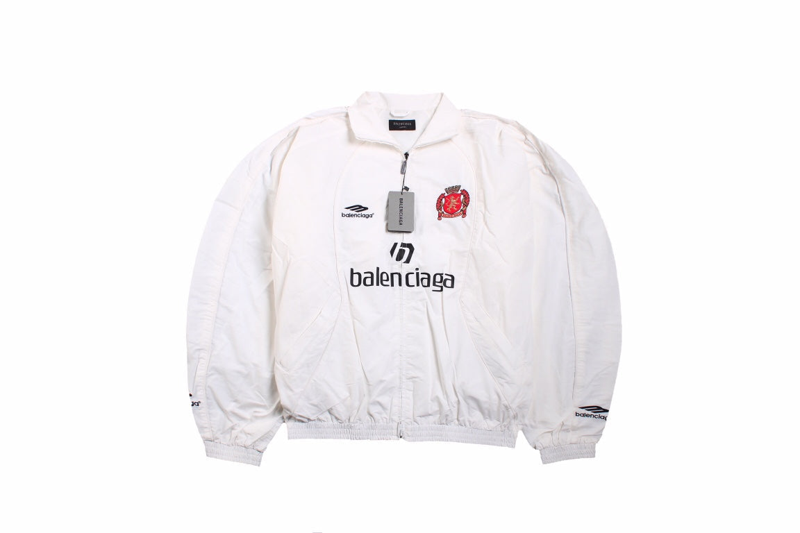 Balenciaga White Zip-Up Track Jacket