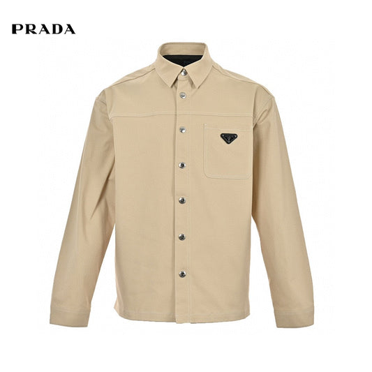 Chic Beige Button-Up Shirt by Prada