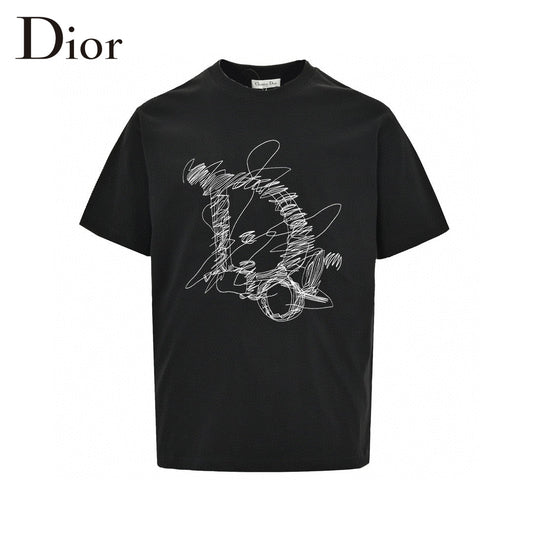 Dior Scribble Design T-Shirt (Black)