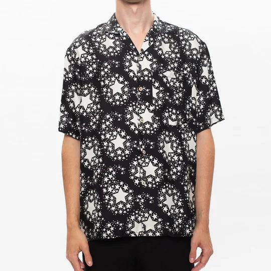 GUCCI || Mens Star Printed Silk Bowling Shirt