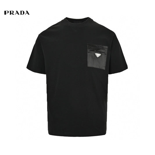 Stylish Black Pocket T-Shirt by Prada