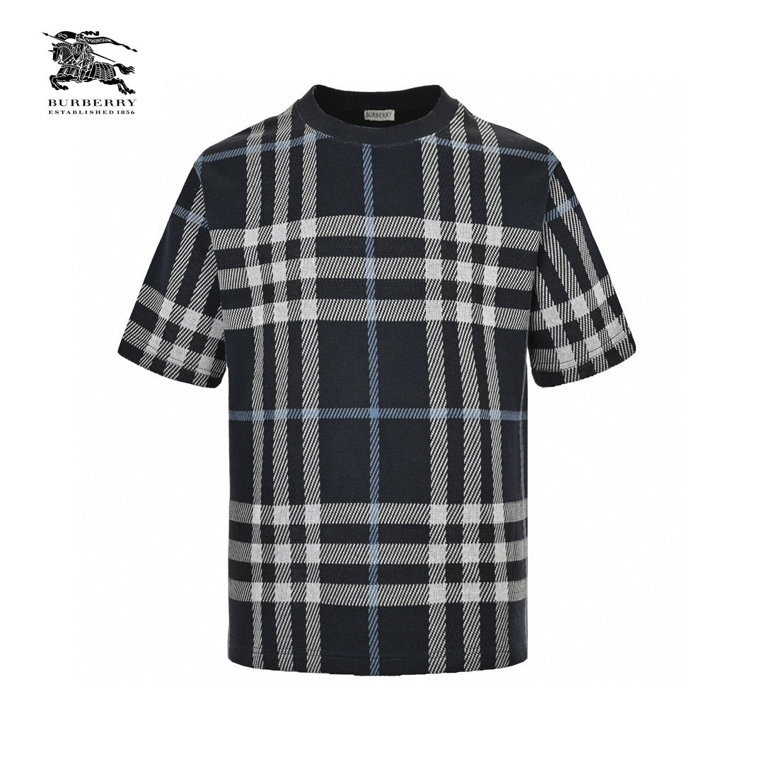 Burberry Navy Check T-Shirt