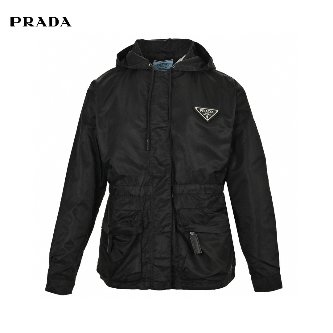 Stylish Prada Hooded Nylon Jacket for Ultimate Comfort