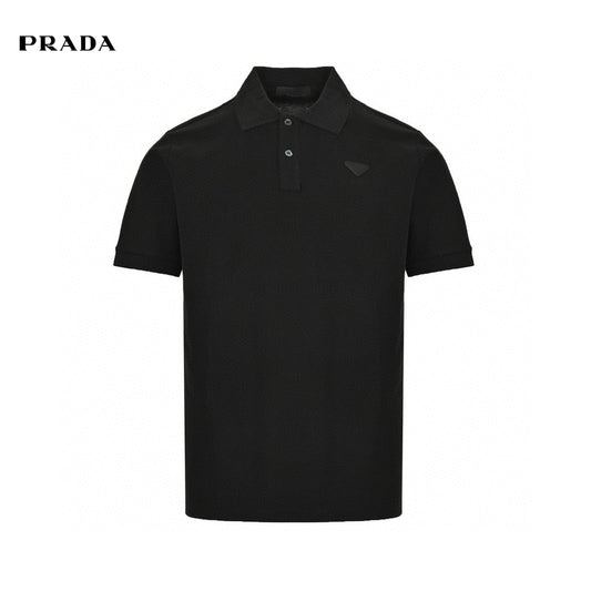 Timeless Prada Black Polo Shirt for Effortless Elegance