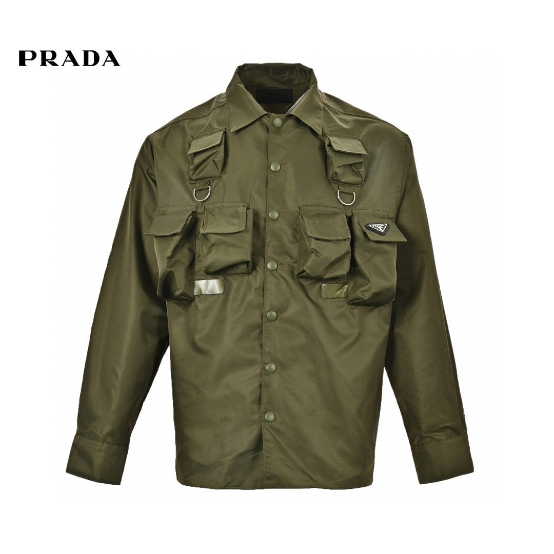 Chic Prada Military-Inspired Jacket