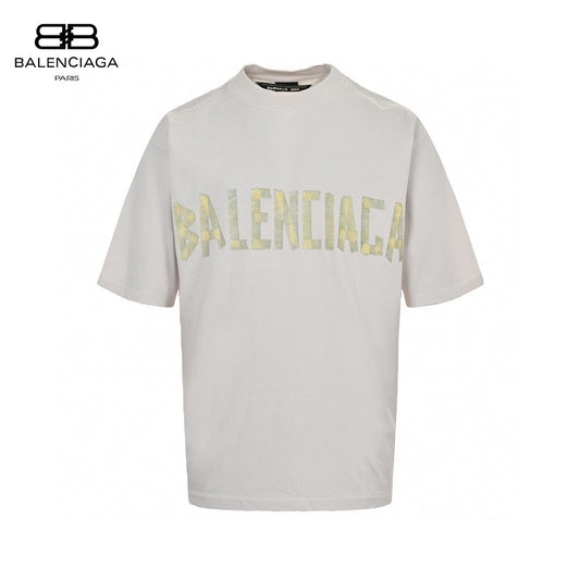 Balenciaga Pastel Logo T-Shirt in Off-White