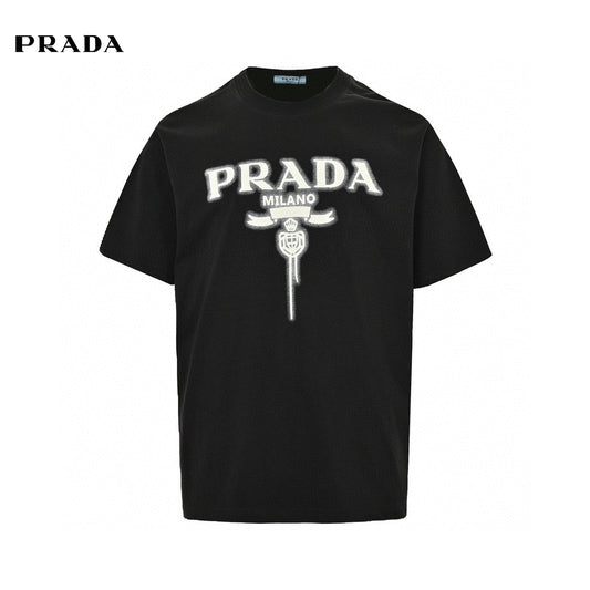 Stylish Prada Milano Black Logo Tee