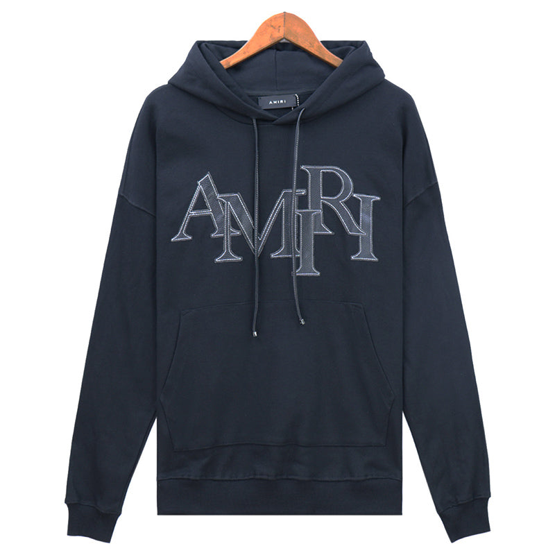 AMlRl logo-applique cotton Hoodies