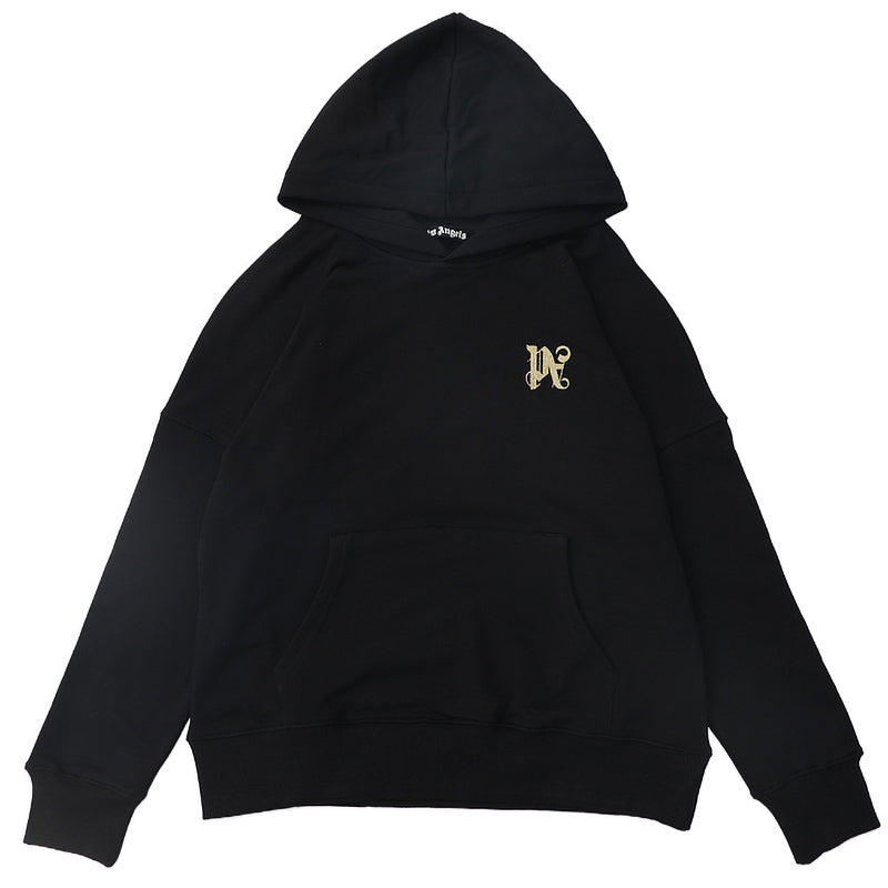 Palm Angels Dragon-Monogram Cotton Hoodie