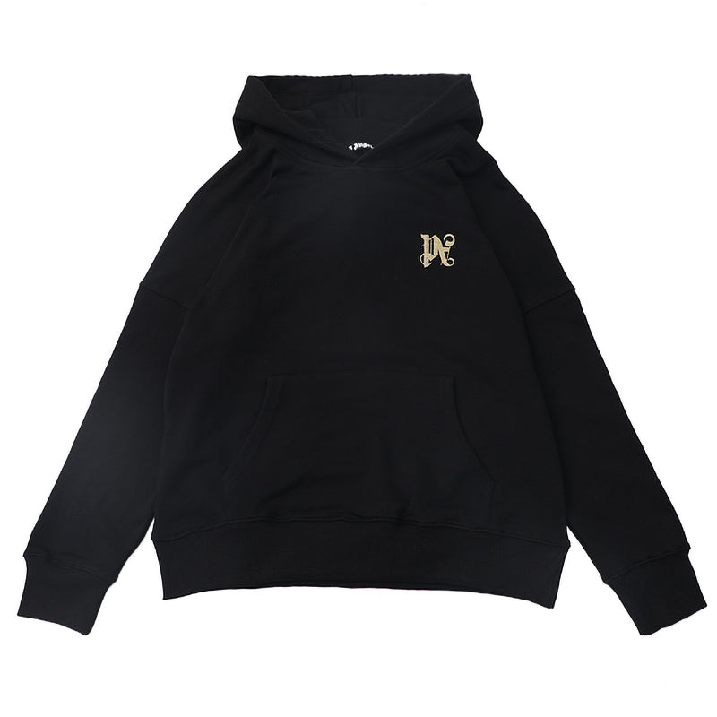 Palm Angels Dragon-Monogram Cotton Hoodie