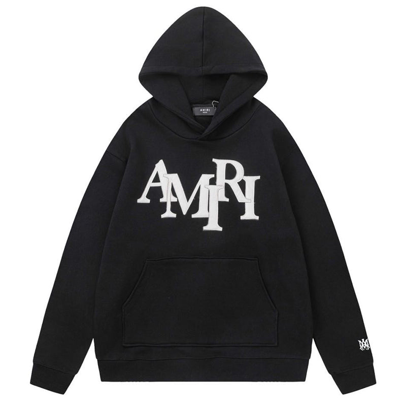 AMIRI Staggered Logo-Patches Hoodies