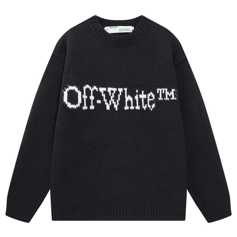 OFF WHITE Letter Logo Knitted Sweater