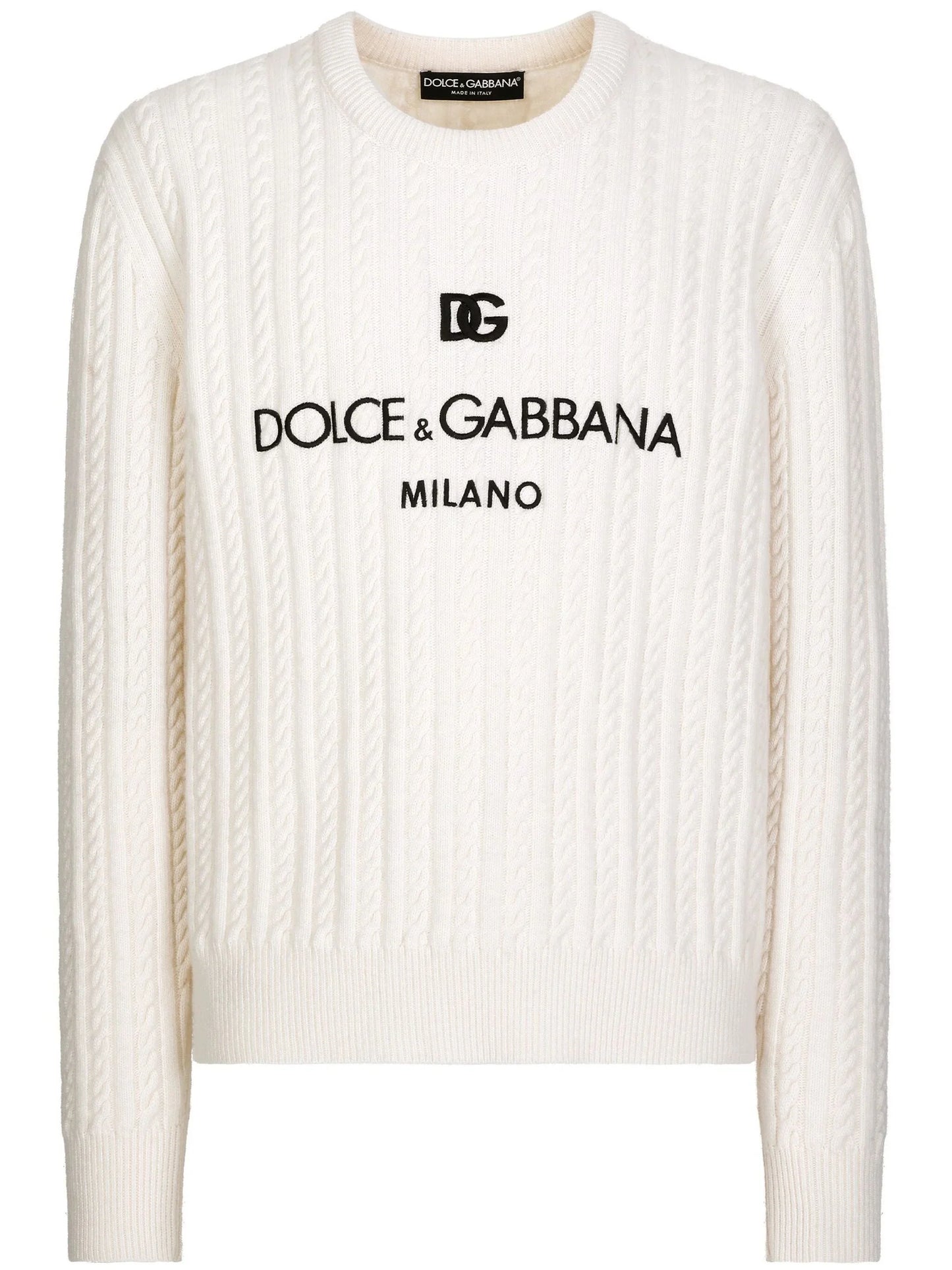 DOLCE & GABBANA || Crew-Neck Cable-Knit Jumper Pullover