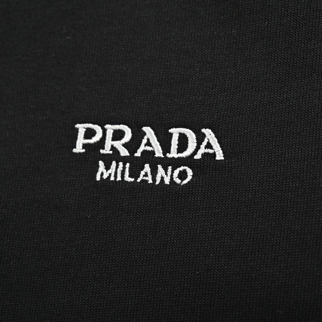 Elegant Black PRADA MILANO T-Shirt