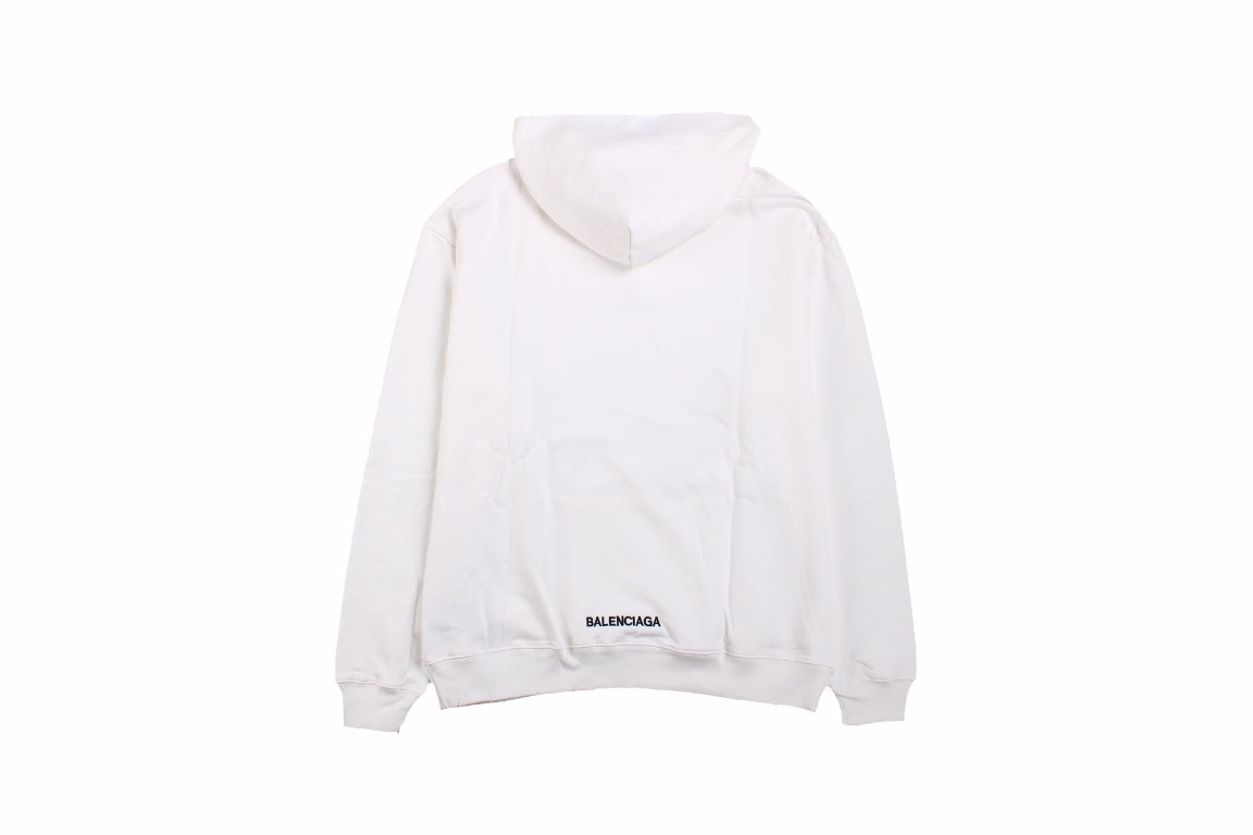 Balenciaga White Be Yourself Hoodie