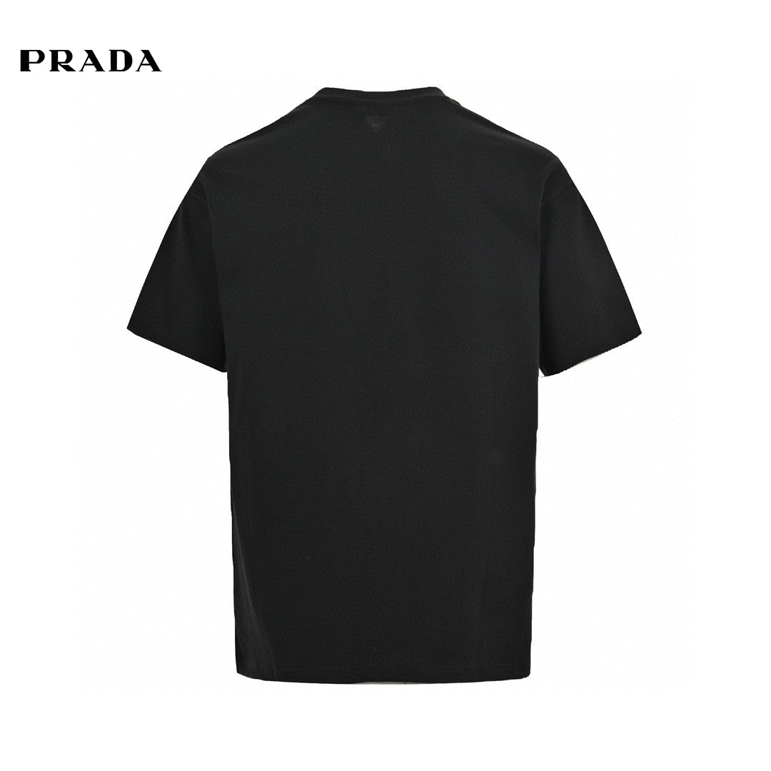 Stylish Prada Milano Logo T-Shirt in Classic Black