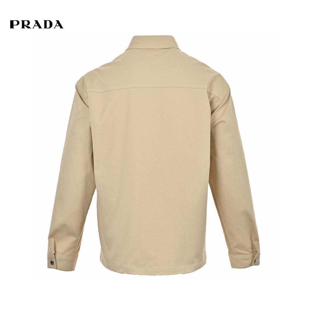 Chic Beige Button-Up Shirt by Prada