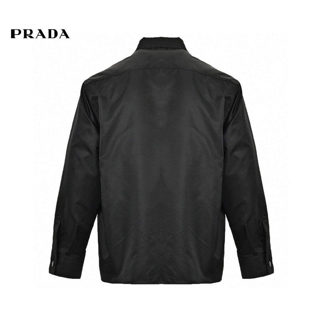 Chic Black Military-Inspired Jacket by Prada