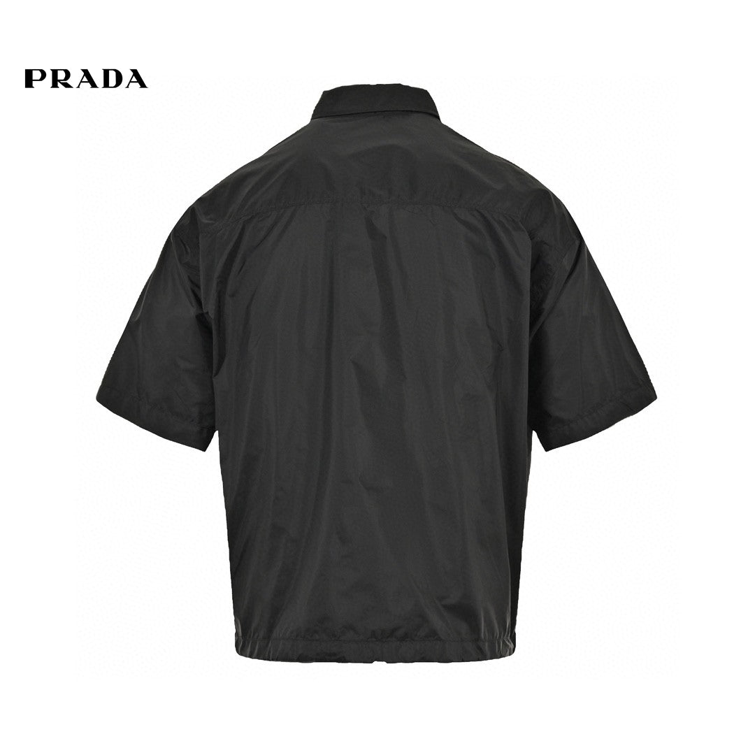 Chic Black Short-Sleeve Jacket by Prada