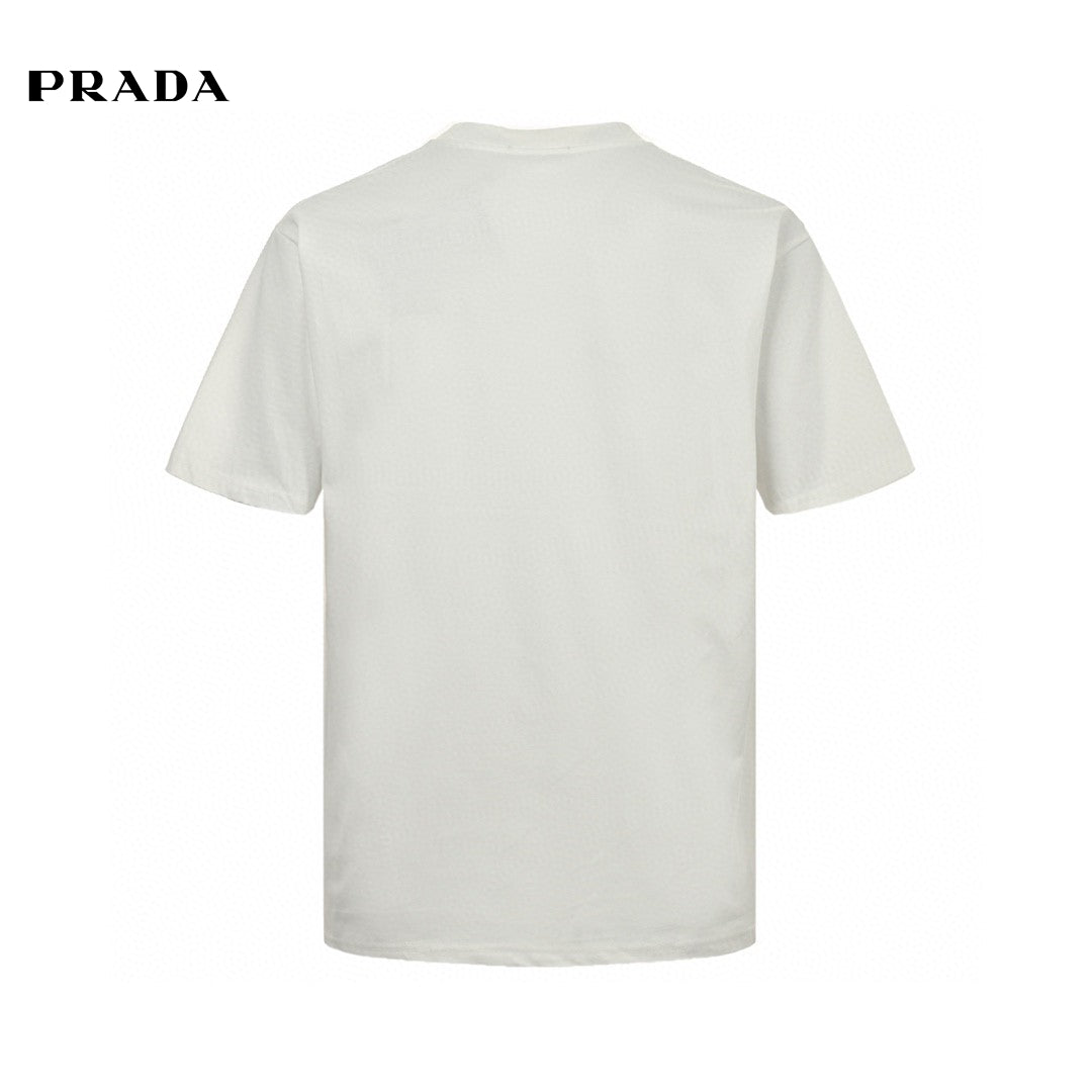 Stylish Prada White T-Shirt Featuring Iconic Logo Design