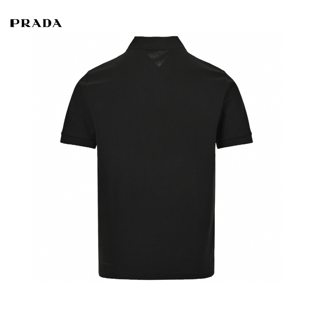 Timeless Prada Black Polo Shirt for Effortless Elegance