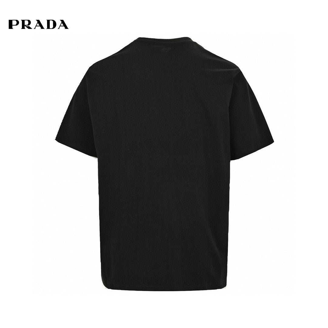 Stylish Prada Milano Black Logo Tee