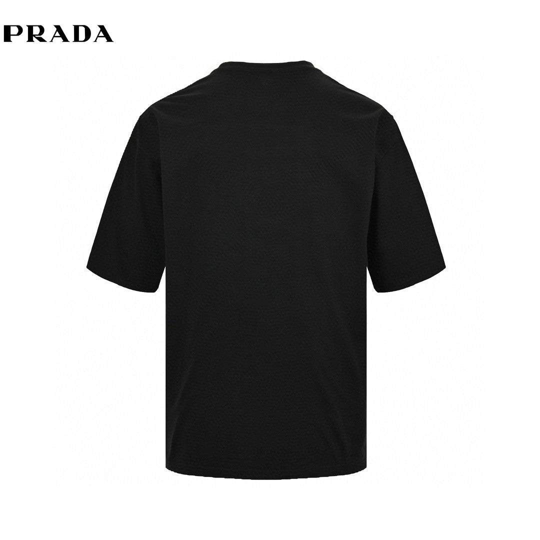 Chic Black Prada Pop Art Logo Tee