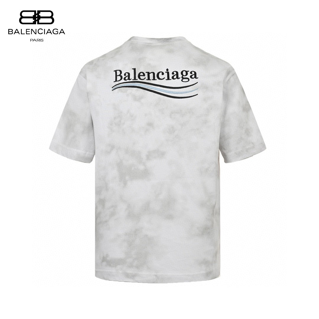 Balenciaga White Tie-Dye T-Shirt