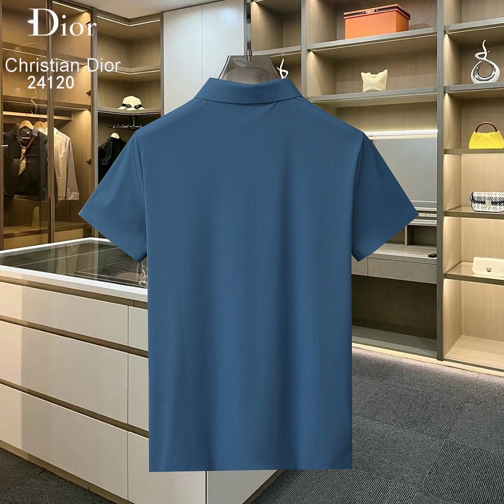 CHRISTIAN DIOR || Men's Short-Sleeved Summer Trend Bee Embossed Logo T-Shirt